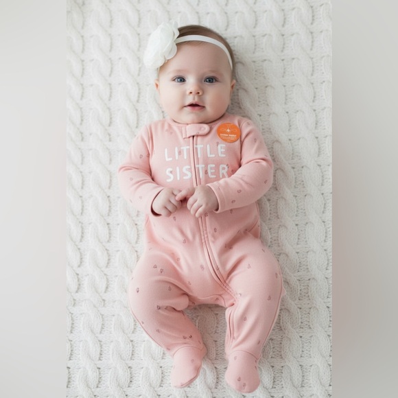 Cat & Jack Other - Cat & Jack Blush 'Little Sister' Footie